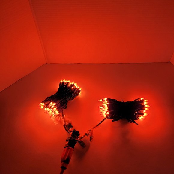 Other - UL Lighted 100ct Orange Indoor/Outdoor Mini Icicle Lights Tested